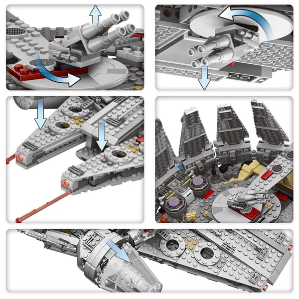 Конструктор космический корабль тысячелетний сокол Millennium Falcon звездные войны 1000190 фото