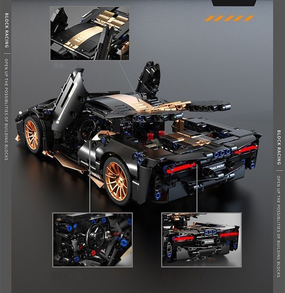 Машинка конструктор Lamborghini Black 1309 деталей 1000169 фото