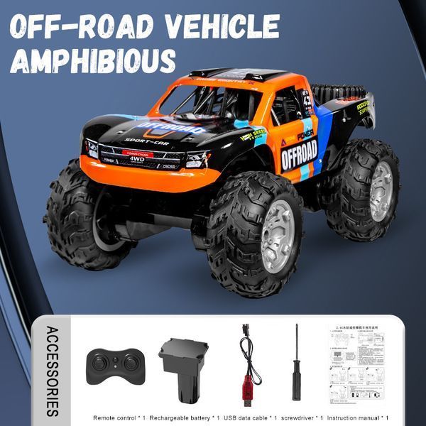 Машинка на радиоуправлении джип вездеход OFFROAD амфибия 33 см JJRC RC Car  1000239 фото