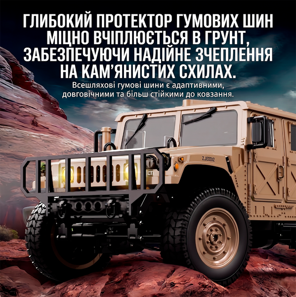 Радіокерований позашляховик JJRC Hummer 4WD (Краулер) Жовтий 1000249 фото