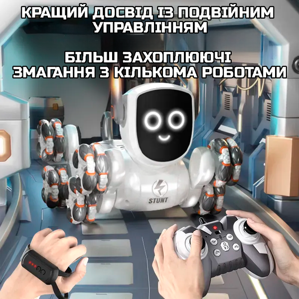 Интерактивная игрушка собака-робот на радиоуправлении JJRC Stunt 1000219 фото