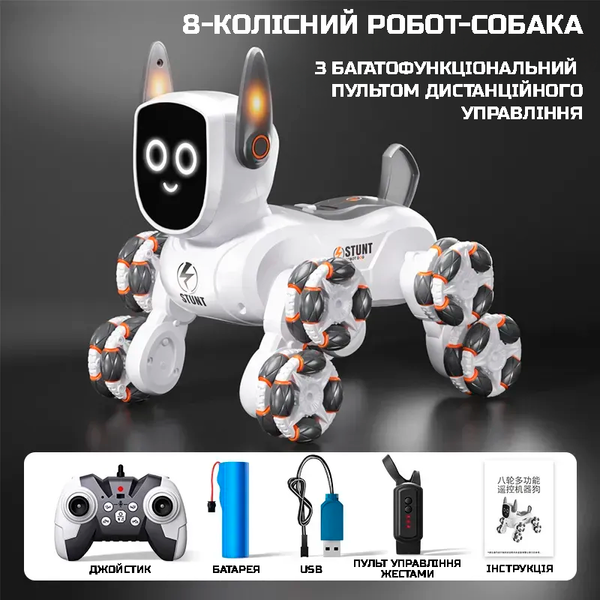 Интерактивная игрушка собака-робот на радиоуправлении JJRC Stunt 1000219 фото