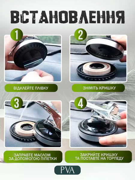 Автомобільний ароматизатор літак винищувач на сонячній батареї багаторазового використання Срібний 100076-2 фото