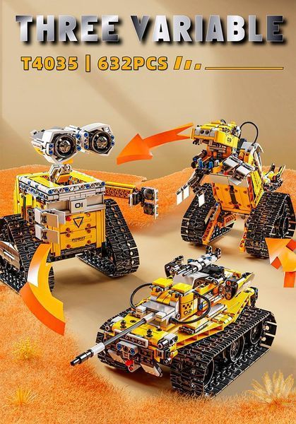 Конструктор на радіокеруванні Робот Wall-e 3в1 632 деталей 1000192 фото