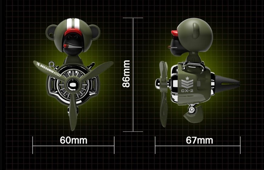 Багаторазовий ароматизатор в машину мавпа Bobblehead чорний 1000147 фото