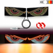 Светодиодная автомобильная панель "Devil's Eye", 30x12 см, 12 режимов, USB 5V, Бело-красный цвет 1000247 фото 6