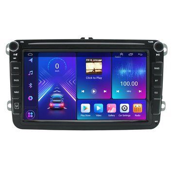 Автомагнітола штатна Android 2Din 8021А для Volkswagen, Skoda,Seat (8", 2/32GB, 4 ядра, CarPlay) 1000231 фото