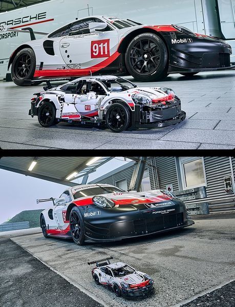 Конструктор машинка Porsche 911 RSR Technic, 1631 деталей, совместимый с LEGO, технический набор 1000234 фото