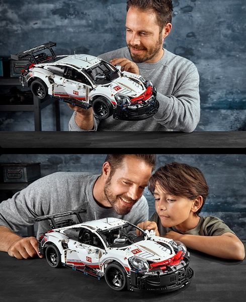 Конструктор машинка Porsche 911 RSR Technic, 1631 деталей, совместимый с LEGO, технический набор 1000234 фото