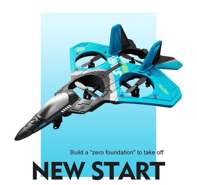 Самолет-дрон 4DRC V17 на радиоуправлении, 15 минут полета Синий 1000168-1 фото